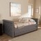 Baxton Studio Swamson Grey Tufted Twin Size Daybed with Roll-out Trundle Bed 127-7040 - alternate 6